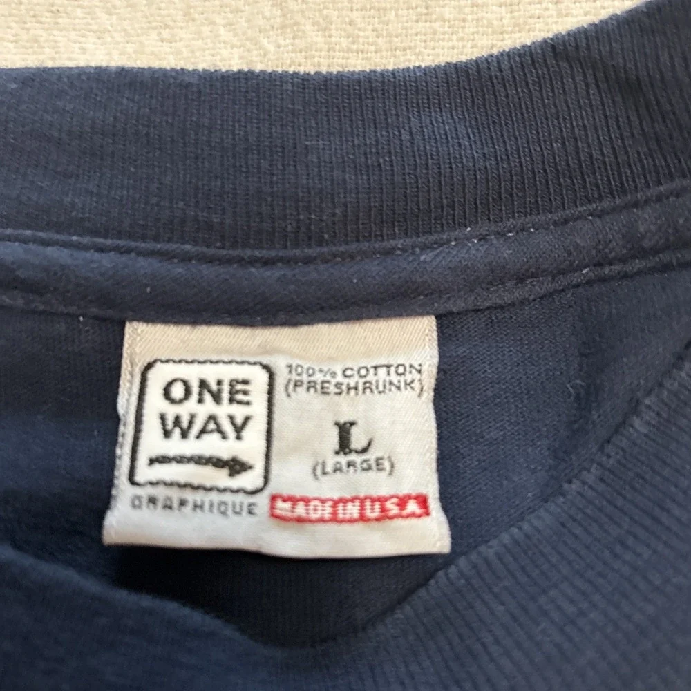 Vintage Kentucky Derby T-Shirt Navy‎ Embroidered Horse Race USA Adult Size L